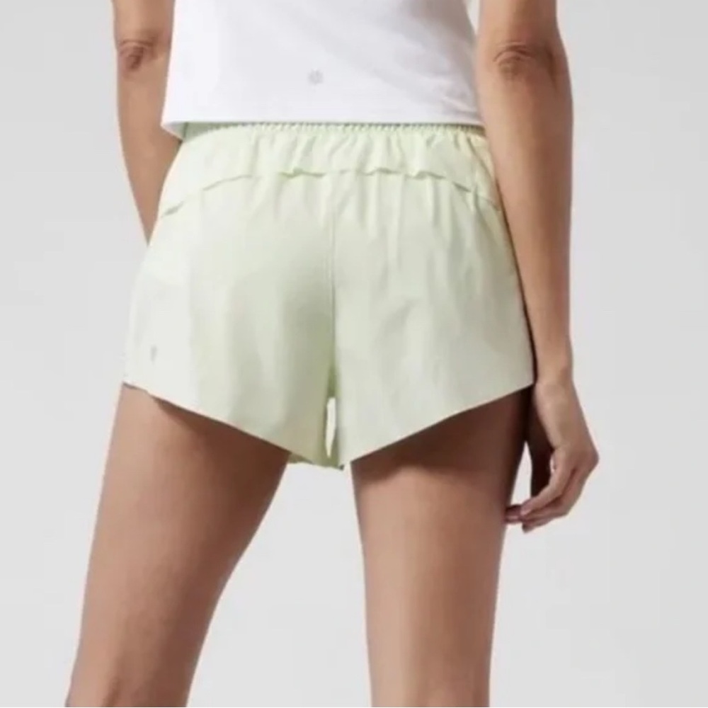 Athleta| EUC Calypso Green Hustle 3” Athletic Shorts in Size Small - Picture 2 of 8